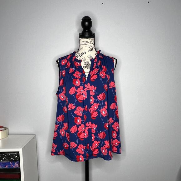 41Hawthorn (XSP) Orlee Mixed Material Sleeveless Top - Stitch Fix Floral Blouse - Picture 15 of 15